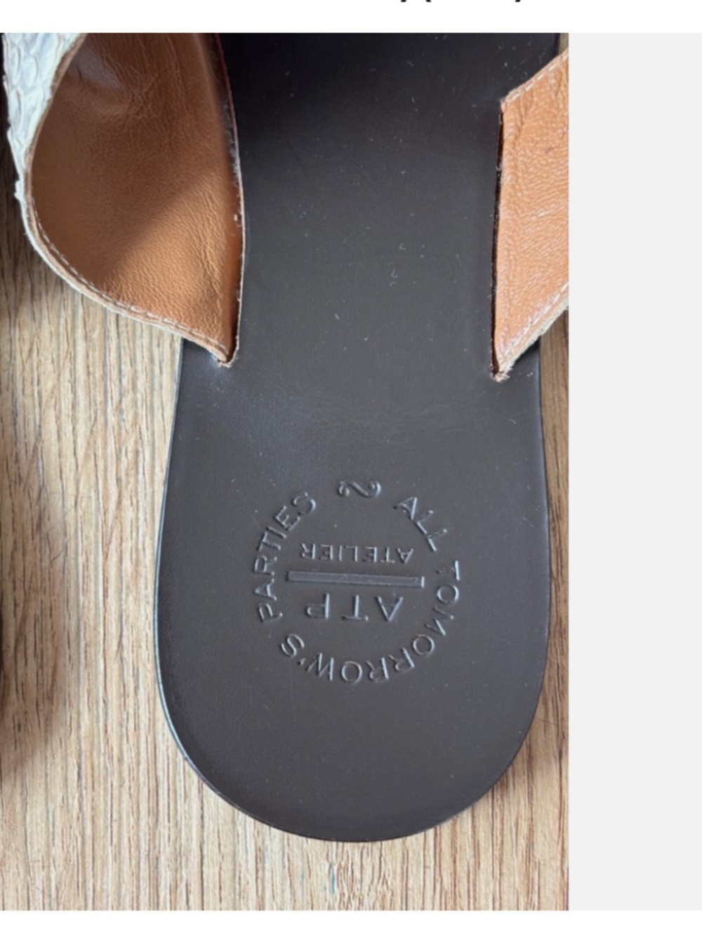 ★Org.$350 ATP ATELIER Rosa python sandals IT39★ - Picture 5 of 7